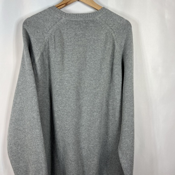 NWOT Paulo Solari Gray Textured Crew Neck 100% Cotton Sweater Mens Size 2XLT - Picture 3 of 14